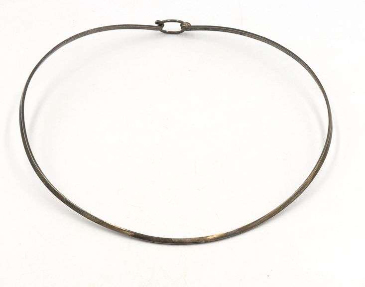 Group lot of 4 Vintage 925 sterling silver cuff necklaces