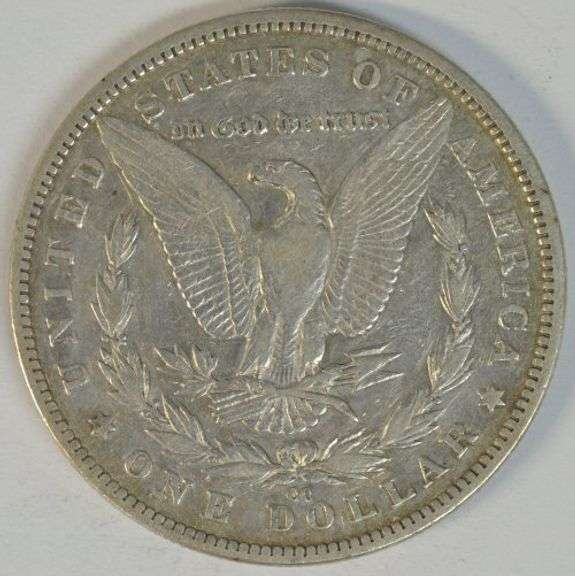 Scarce key date 1890-CC Morgan Silver Dollar. Sharp