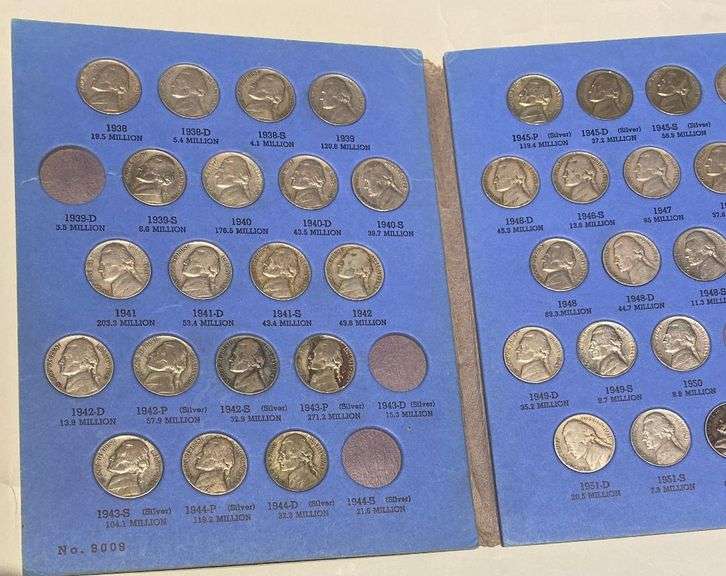 Jefferson Nickels 1938-1962 Complete