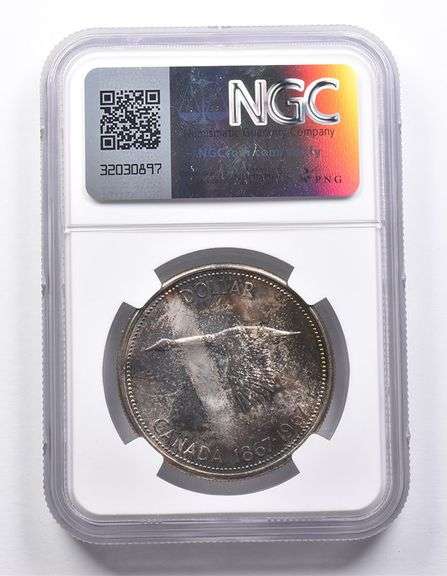 MS63 1967 Canada 1 Dollar Silver NGC Beautifully Toned