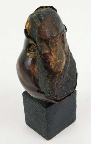 Early Hand Carved Chestnut - Profile of Man