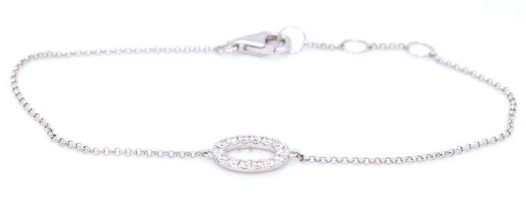 18kt White gold round brilliant cut diamond bracelet
