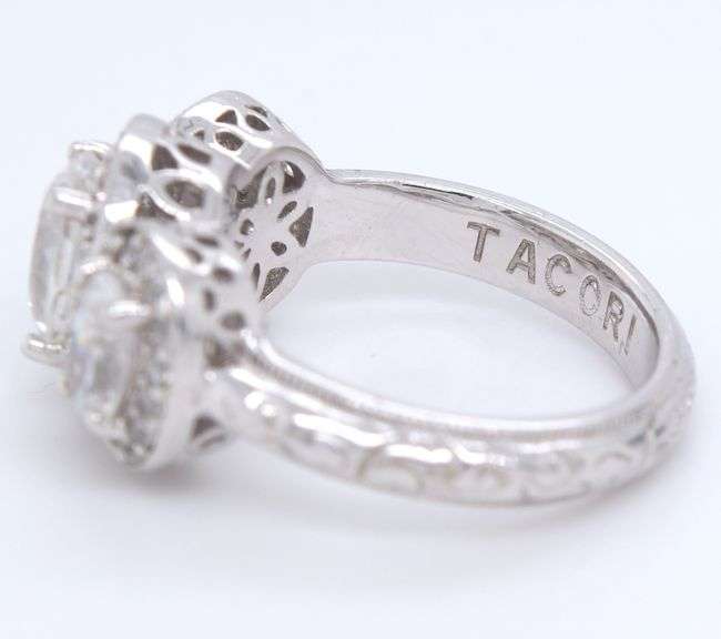 Lot of 3 Tacori gemstone rings in 925 sterling silver