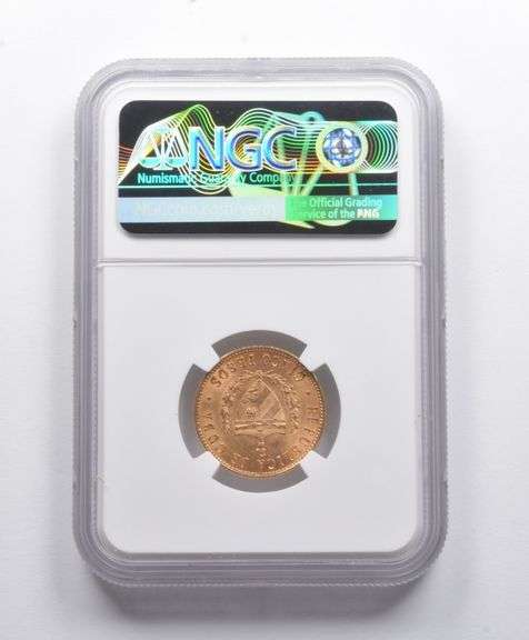 MS61 1916 Cuba Gold 5 Pesos NGC