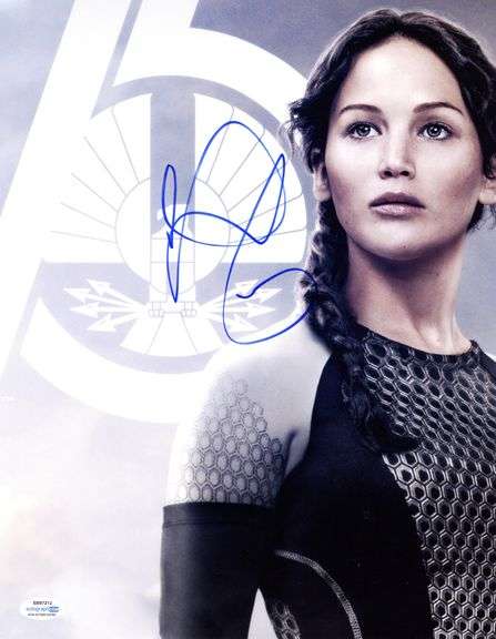 Jennifer Lawrence Autographed Signed 11x14 Hunger Games Photo ACOA