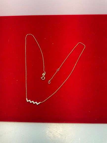 BRAND NEW 14K YELLOW GOLD DIAMOND NECKLACE