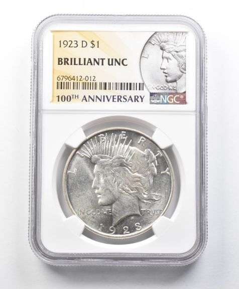 BU 1923-D Peace Silver Dollar NGC