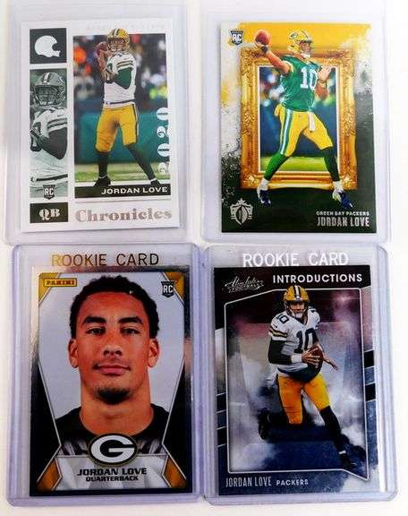 4 Jordan Love Packers QB Rookie Football Cards