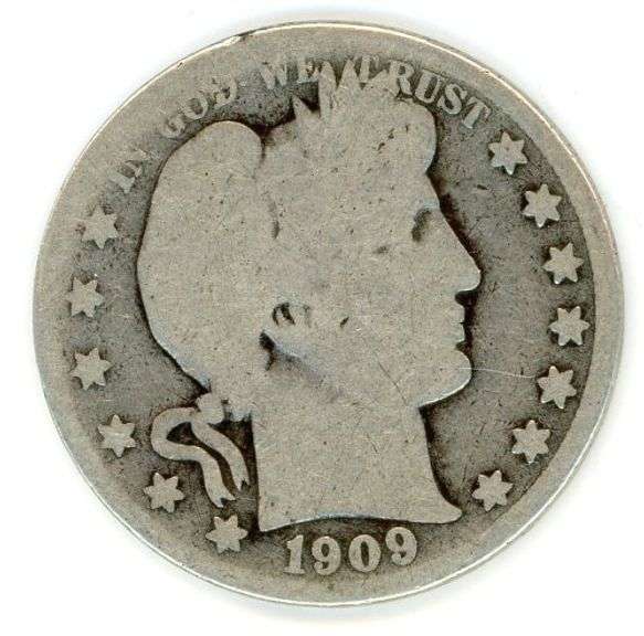 1909 Barber Silver Half Dollar