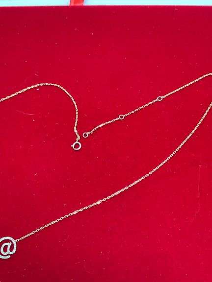 BRAND NEW 14K YELLOW GOLD DIAMOND NECKLACE