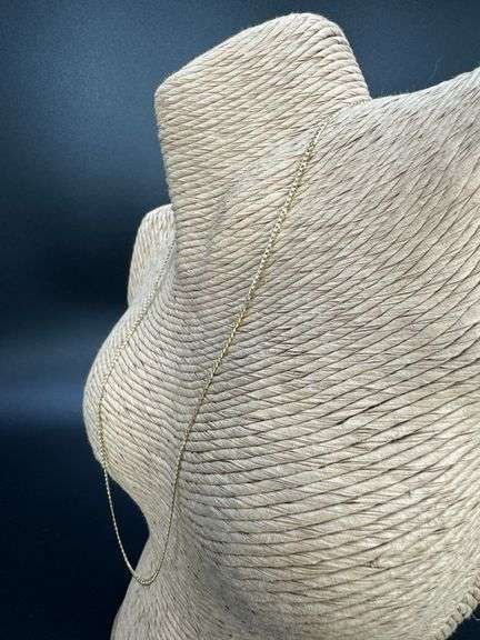 10k Yellow Gold Solid Curb Link Chain 2mm Necklace 26"