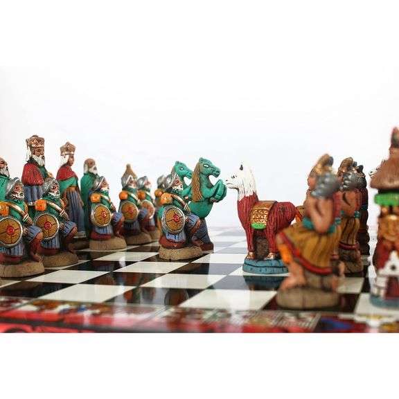 Limited Edition Hand Carved and Painted Chess