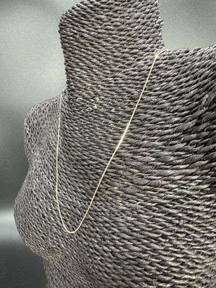 10k Yellow Gold Solid Box Chain 0.7mm Necklace 050 Gauge 18"