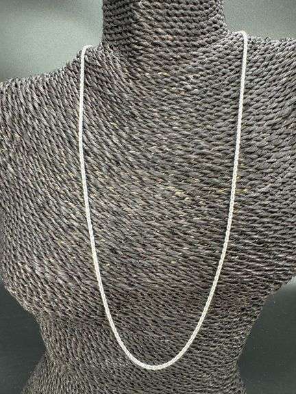 Sterling Silver Diamond-Cut Wheat Chain 2mm Solid 925 Unique Spiga Necklace 24"