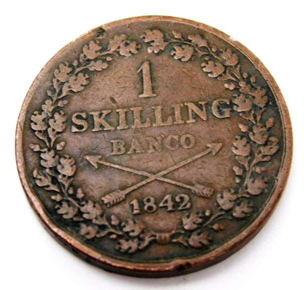 Rare 1842 - 1 Skilling Coin
