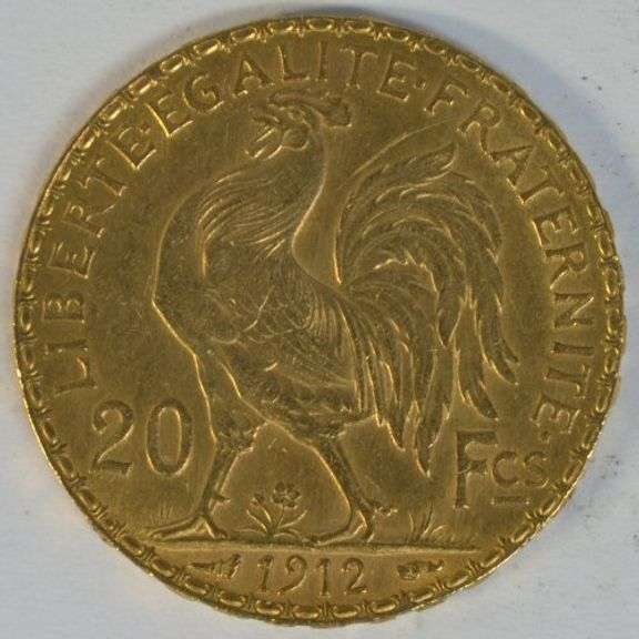 Super choice BU 1912 France 20 Francs Gold 'Rooster'