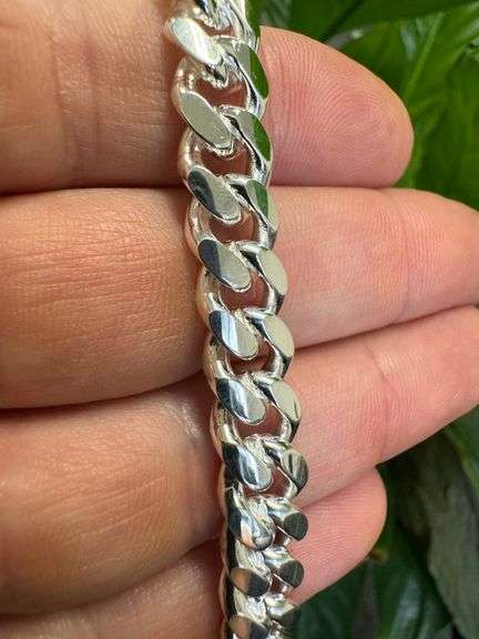 Sterling Silver Solid Miami Cuban Link Chain 9.2mm 925 Italy Box Lock Bracelet 8"