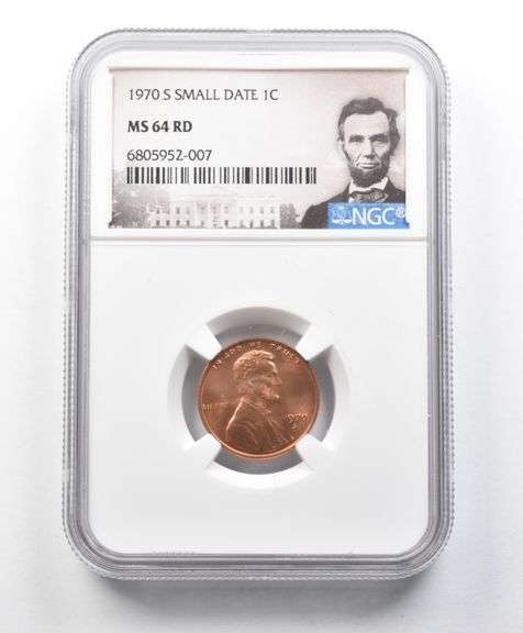 MS64 RD 1970-S Small Date Lincoln Memorial Cent NGC