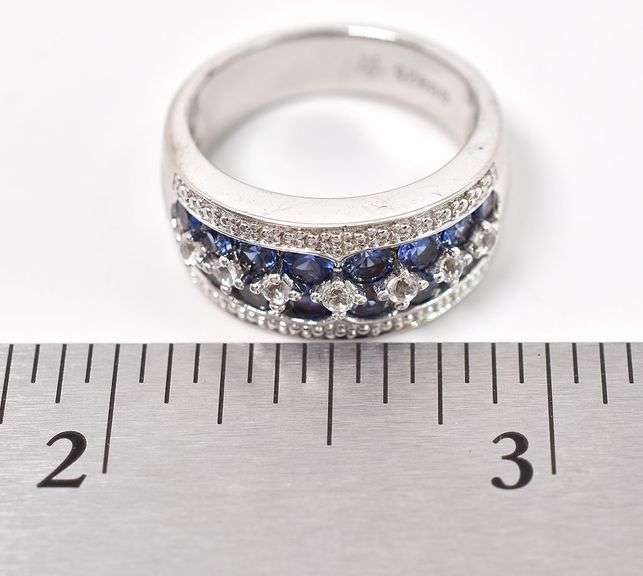 Angelic 925 Blue Gemstone and CZ Gemstone Ring