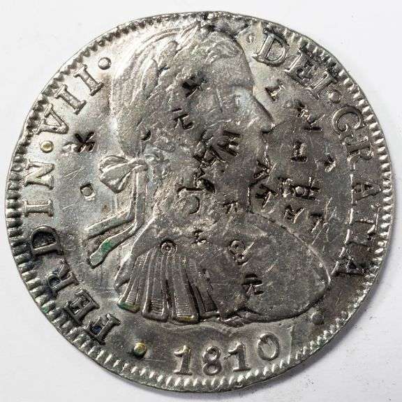1810 Mexico 8 Reales With Numerous Chop Marks