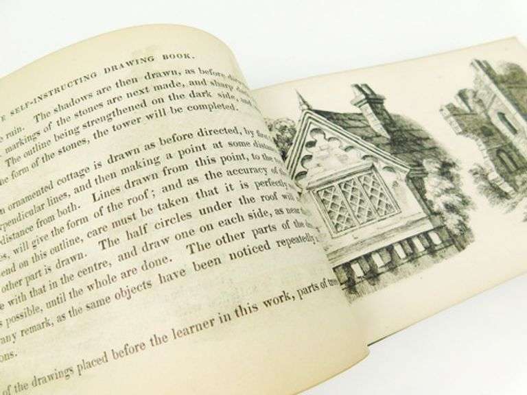 Rare C. 1830's English Drawing Book for Students