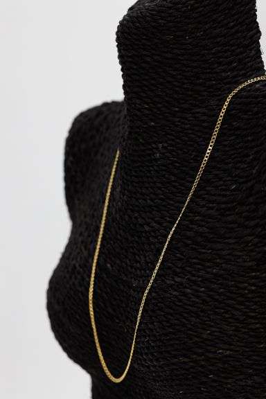 14k Yellow Gold Hollow Curb Link Chain 2.5mm Necklace 22"