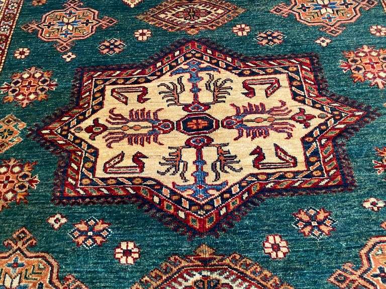 MAGNIFICENT SUPER KAZAK RUG  5' X6'.9"
