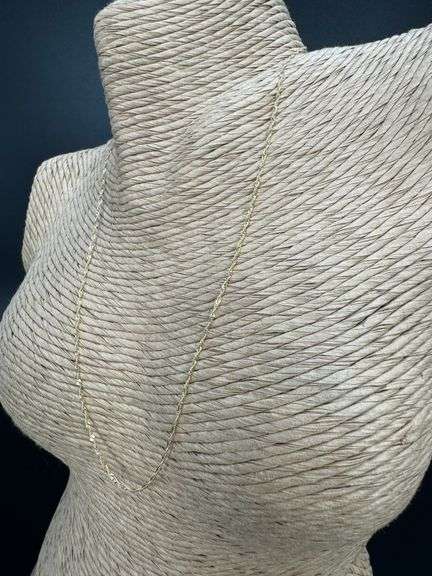 14k Yellow Gold Solid Singapore Rope Link Chain 1.1mm Necklace 16"