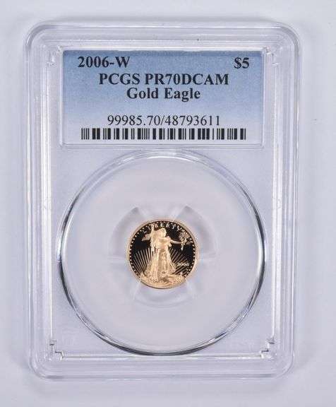 2006-W $5 American Gold Eagle 1/10 Oz Gold PR70 DCAM PCGS