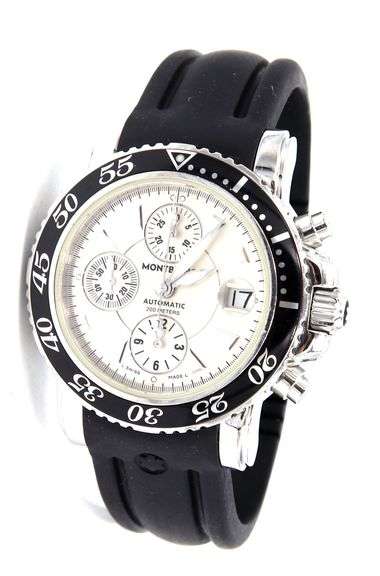 Montblanc sport automatic 41.5mm silver dial chronograph watch