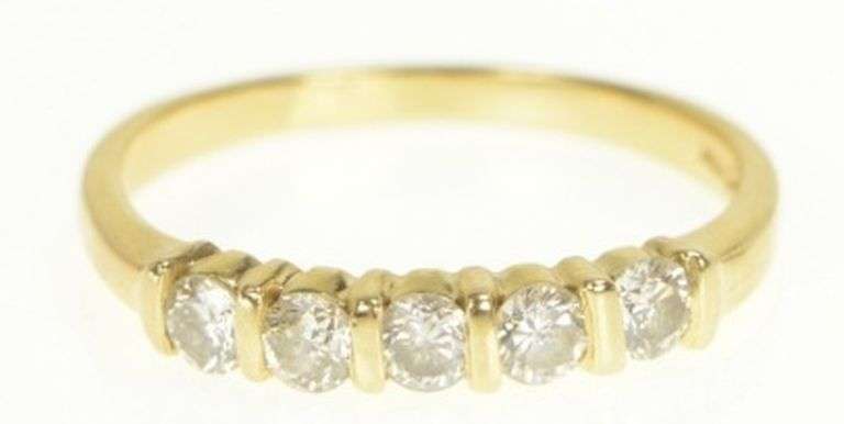 14K Yellow Gold 0.50 Ctw Classic Diamond Wedding Band Ring
