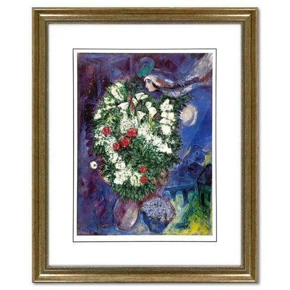 Bouquet with Flying Lover by Chagall