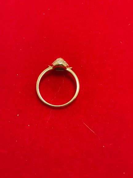 14K YELLOW GOLD DIAMOND RING