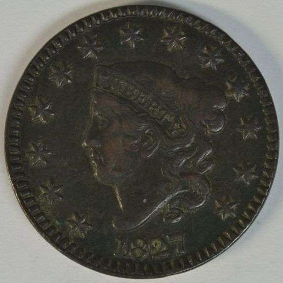 Attractive 1827 Coronet Head Large Cent in VF