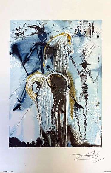 Highly Collectible and Rare Salvador Dali Original Llithograph from 'Les Chevaux de Dali' Suite