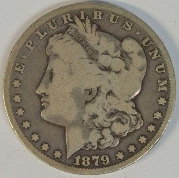 Rare key date 1879-CC Morgan Silver Dollar. Nice circ