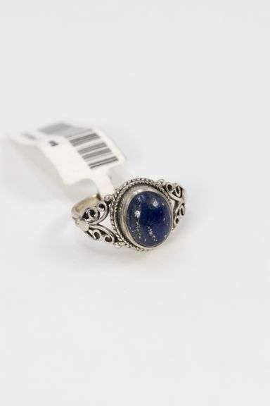 Sterling Silver Natural Gemstone Ring Size 7