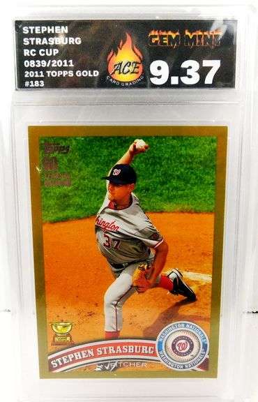 Stephen Strasburg Rookie Baseball Card, 9.37 Gem-Mint