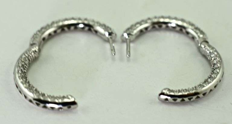 High-Quality 2 ct.t.w. Diamond "In and Out" 14K Hoops