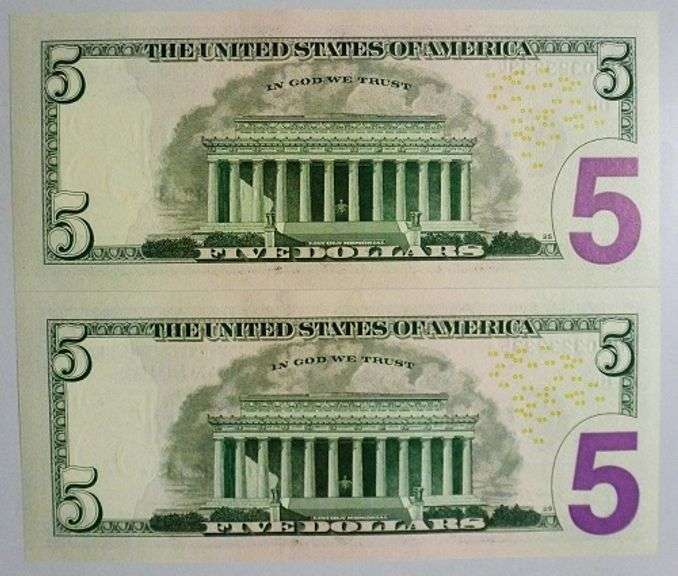 (2) Superb Crisp 2017A $5 Star Notes Cleveland-Consecutive!