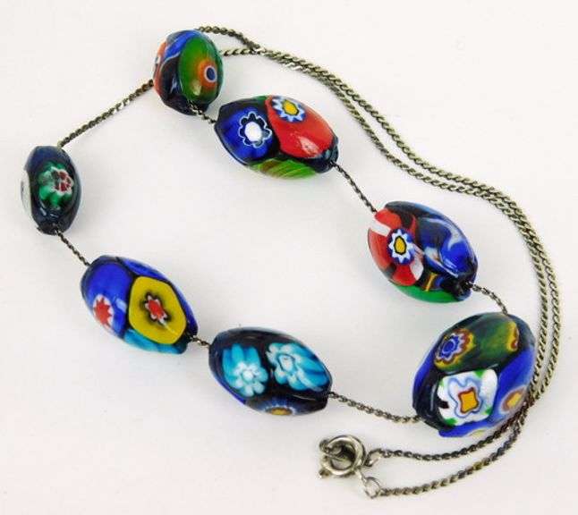Vintage Italian Venetian Art Glass Bead Necklace