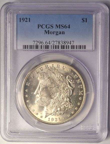 1921 Morgan Silver Dollar PCGS MS64