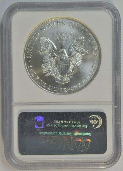 Nearly Flawless key date 1994 $1 American Silver Eagle. NGC MS69