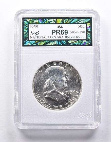 PR69 1959 Franklin Half Dollar NCGS