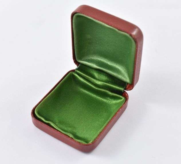 Merry Xmas Christmas Small Red Jewelry Box 1920's Gold Coin Gift