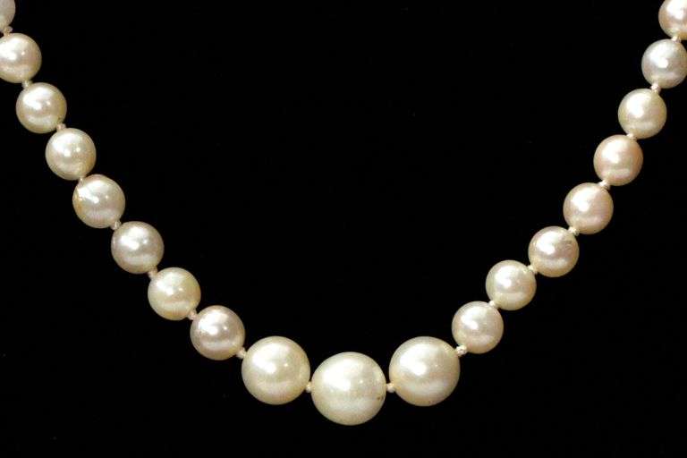 Creamy Graduated Japanese Pearl Necklace