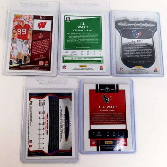 5 J.J. Watt Football Cards