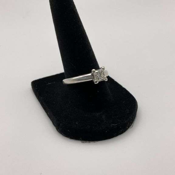 .95ct Solitaire Engagement Ring Princess Cut Size 8