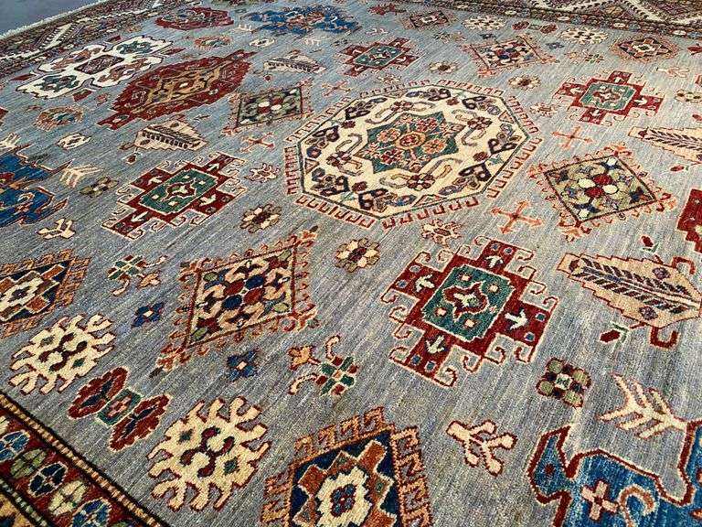 FINE SUPER KAZAK RUG 8'.1"x10'.5"
