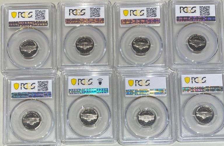 8 PCGS Proof 69 Deep Cameo Jefferson Nickels
